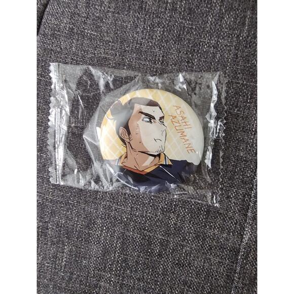 Haikyuu! Asahi Azumane Can Badge Pin - Picture 2 of 2